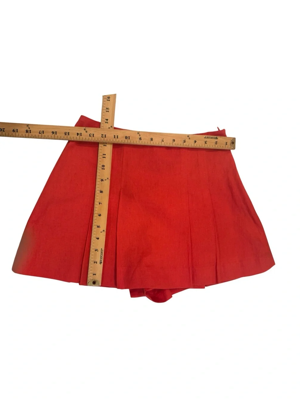 ZARA new Red Two-Piece Crop Jacket and Pleated Skort Set